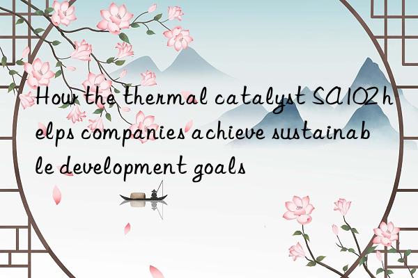 How the thermal catalyst SA102 helps companies achieve sustainable development goals