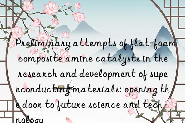 Preliminary attempts of flat-foam composite amine catalysts in the research and development of superconducting materials: opening the door to future science and technology