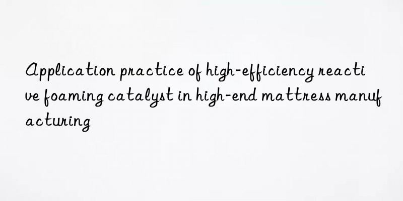 Application practice of high-efficiency reactive foaming catalyst in high-end mattress manufacturing