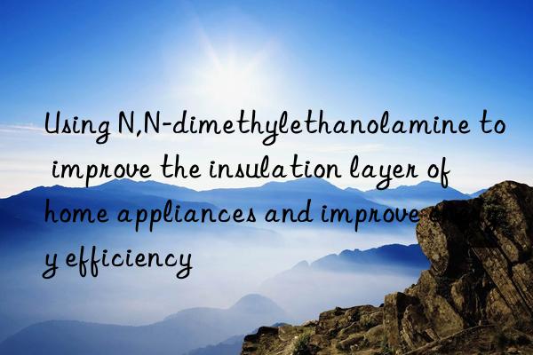 Using N,N-dimethylethanolamine to improve the insulation layer of home appliances and improve energy efficiency