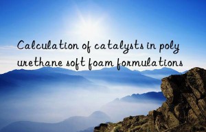 Calculation of catalysts in polyurethane soft foam formulations