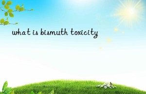 what is bismuth toxicity