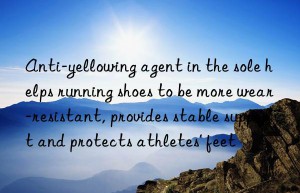 Anti-yellowing agent in the sole helps running shoes to be more wear-resistant, provides stable support and protects athletes’ feet