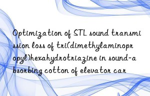 Optimization of STL sound transmission loss of tri(dimethylaminopropyl)hexahydrotriazine in sound-absorbing cotton of elevator car