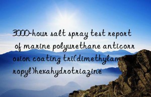 3000-hour salt spray test report of marine polyurethane anticorrosion coating tri(dimethylaminopropyl)hexahydrotriazine