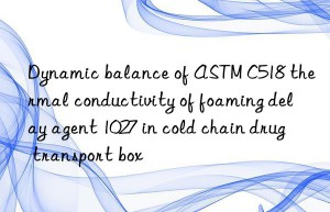 Dynamic balance of ASTM C518 thermal conductivity of foaming delay agent 1027 in cold chain drug transport box