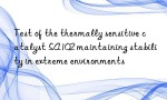 Test of the thermally sensitive catalyst SA102 maintaining stability in extreme environments