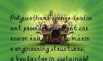 Polyurethane sponge deodorant provides excellent corrosion resistance to marine engineering structures: a key factor in sustainable development