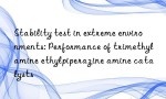 Stability test in extreme environments: Performance of trimethylamine ethylpiperazine amine catalysts