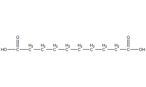 Sebacic acid structural formula