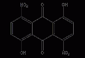 1,5-dihydroxy-4,8-dinitroanthraquinone structural formula