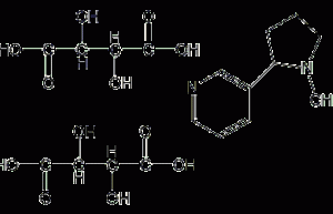 (-)-Nicotine bitartrate structural formula