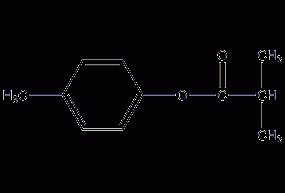 Structural formula of p-tolyl isobutyrate