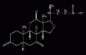 Dehydrocholic acid structural formula