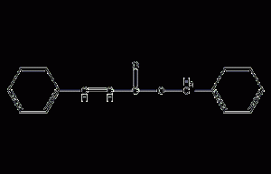 Structural formula of benzyl cinnamate