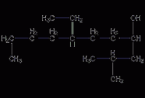 Myristyl alcohol structural formula