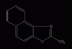 2-methyl-β-naphthoxazole structural formula