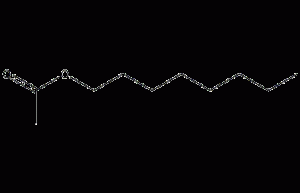 Structural formula of octyl acetate