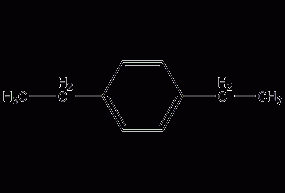 Structural formula of p-diethylbenzene