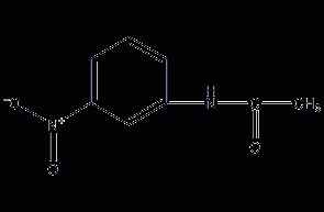 M-nitroacetanilide structural formula