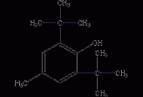 2,6-di-tert-butyl-p-cresol structural formula