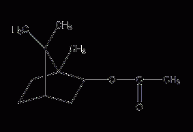 Isobornyl acetate structural formula