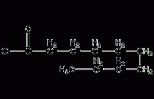 Structural formula of decanoic acid chloride