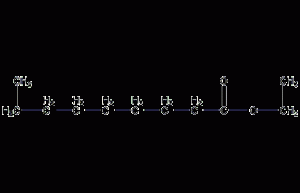 Structural formula of ethyl nonanoate