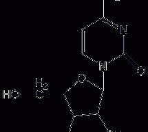 Cytosine nucleoside structural formula