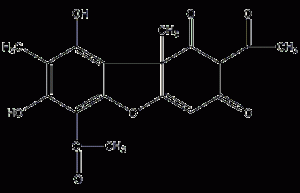 Usnic acid structural formula