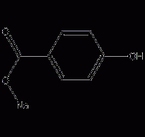 Sodium paraben structural formula