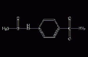 Structural formula of p-acetamidobenzenesulfonamide