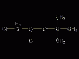 Structural formula of tert-butyl chloroacetate