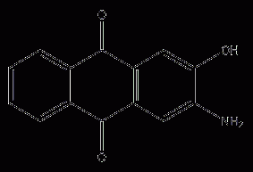 2-amino-3-hydroxyanthraquinone structural formula