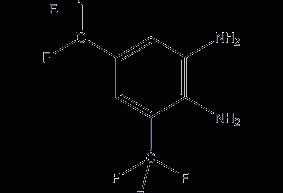 3,5-bis(trifluoromethyl)-1,2-phenylenediamine structural formula