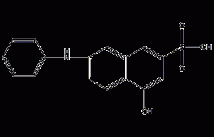 4-hydroxy-7-anilino-2-naphthalenesulfonic acid structural formula