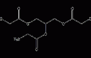 Tripropionin structural formula