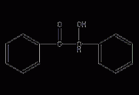 Structural formula of benzophenone