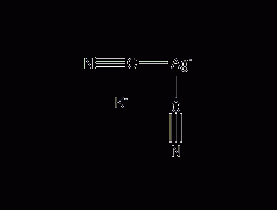 Structure formula of potassium silver cyanide