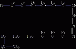 Trans-9-octadecenol structural formula