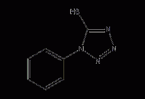 5-mercapto-1-phenyl-tetrazole structural formula