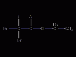 Structural formula of ethyl dibromofluoroacetate