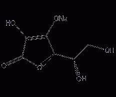 Ascorbic acid sodium salt structural formula