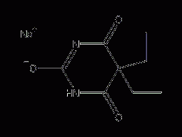 Barbiturate sodium salt structural formula