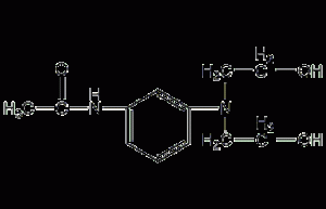 3-(N,N-dihydroxyethyl)aminoacetanilide structural formula