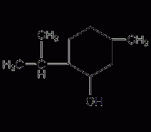 DL-menthol structural formula