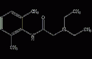 Lidocaine structural formula