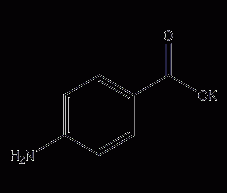 Potassium para-aminobenzoate structural formula