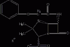 Penicillin Potassium Salt Structural Formula