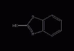 2-Mercaptobenzothiazole Structural Formula